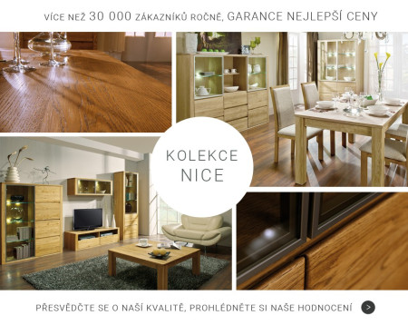 Moderní nábytek do obýváku z dubu Nice