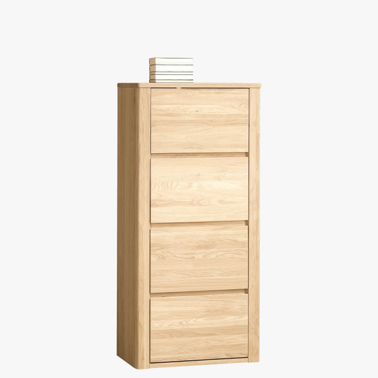 Úzká dubová komoda, Nice 50 dub bianco