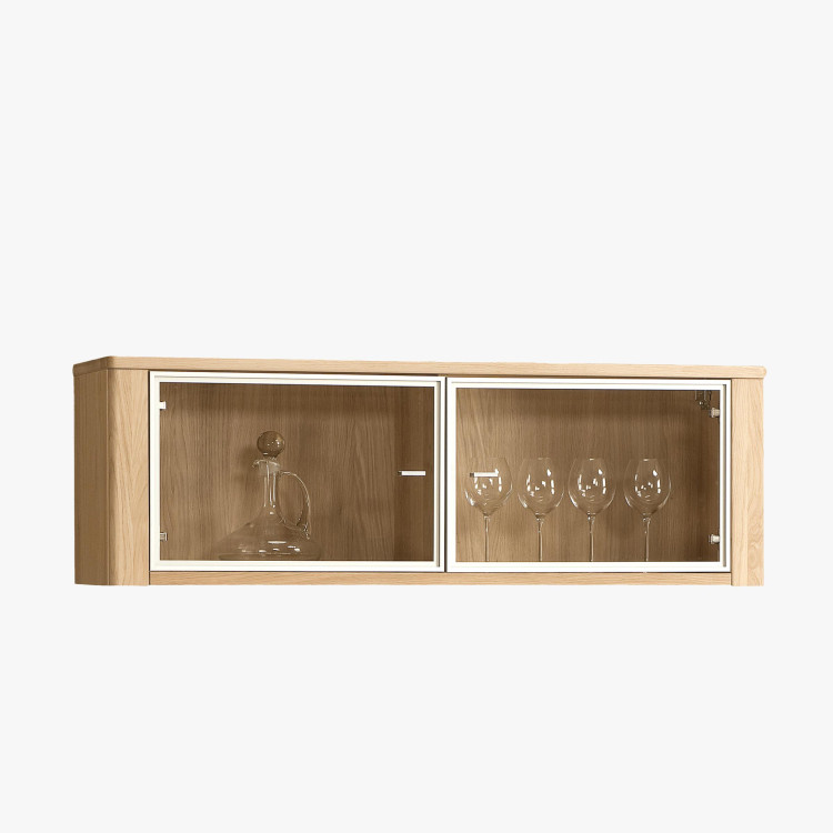 Prosklená police na stěnu, Nice 14 dub bianco