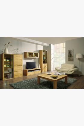 Prosklená police na stěnu, Nice 14 dub bianco 2