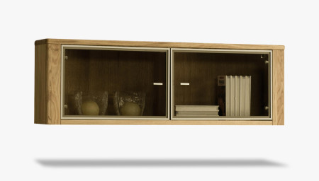 Prosklená police na stěnu, Nice 14 dub bianco