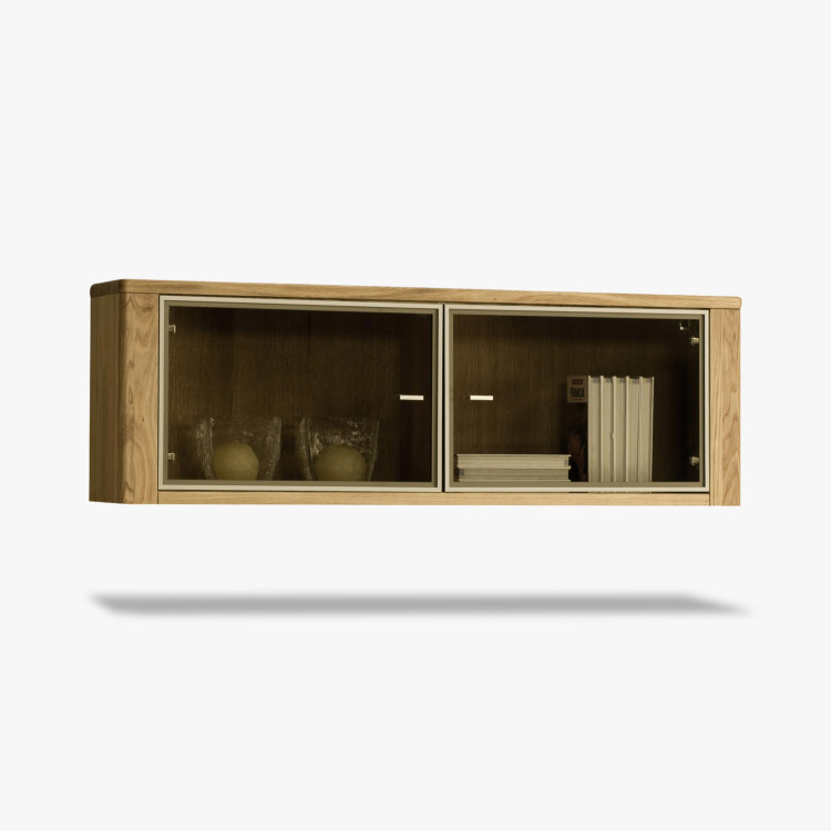 Prosklená police na stěnu, Nice 14 dub ořech