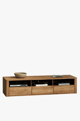 Eichen TV-Kommode massivholz 178 cm minimalistisch natur