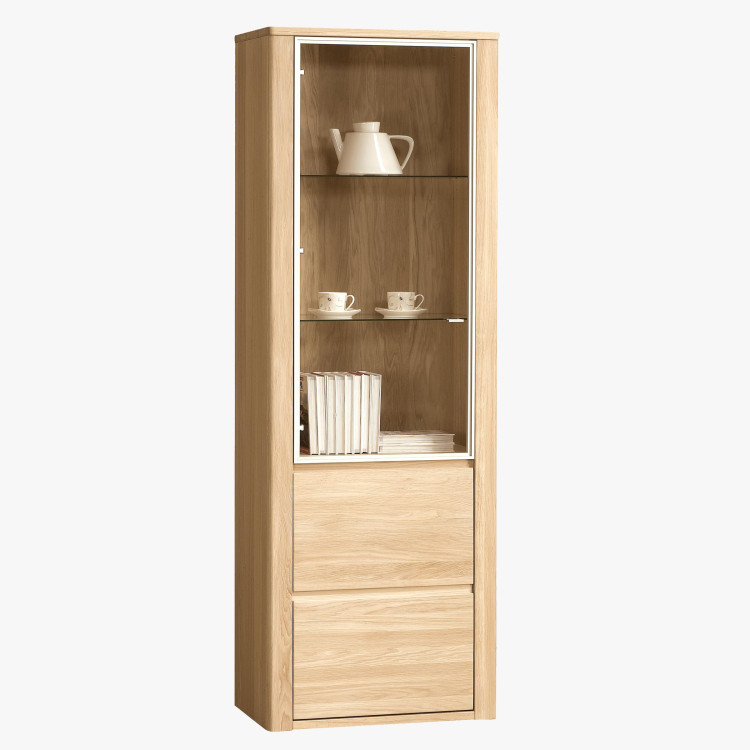 Jedno-dveřová vitrina, Nice 10 dub bianco