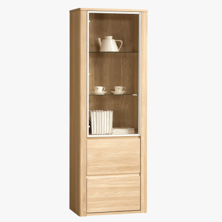 Jedno-dveřová vitrina, Nice 10 dub bianco