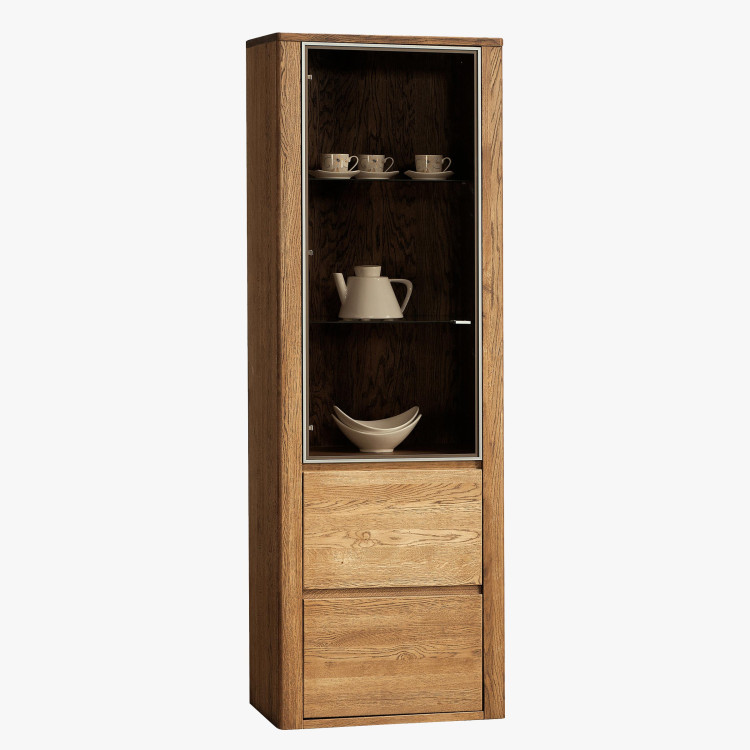 Jedno-dveřová vitrina, Nice 10 dub ořech
