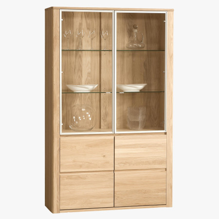 Dvou-dveřová vitrina z dubu, Nice 12 dub bianco