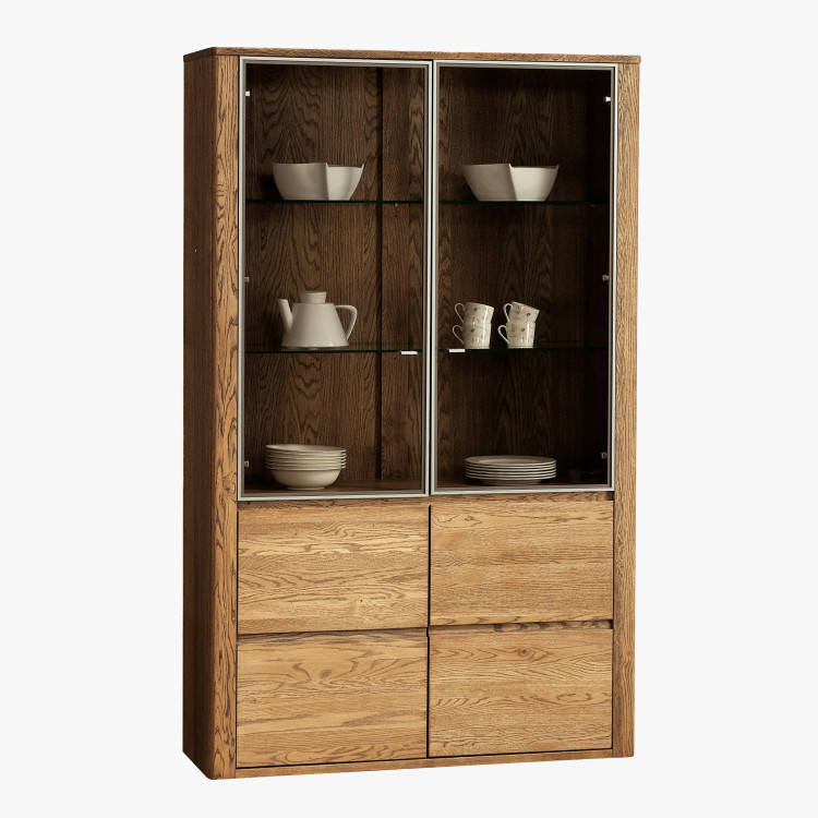 Dvou-dveřová vitrina z dubu, Nice 12 dub ořech