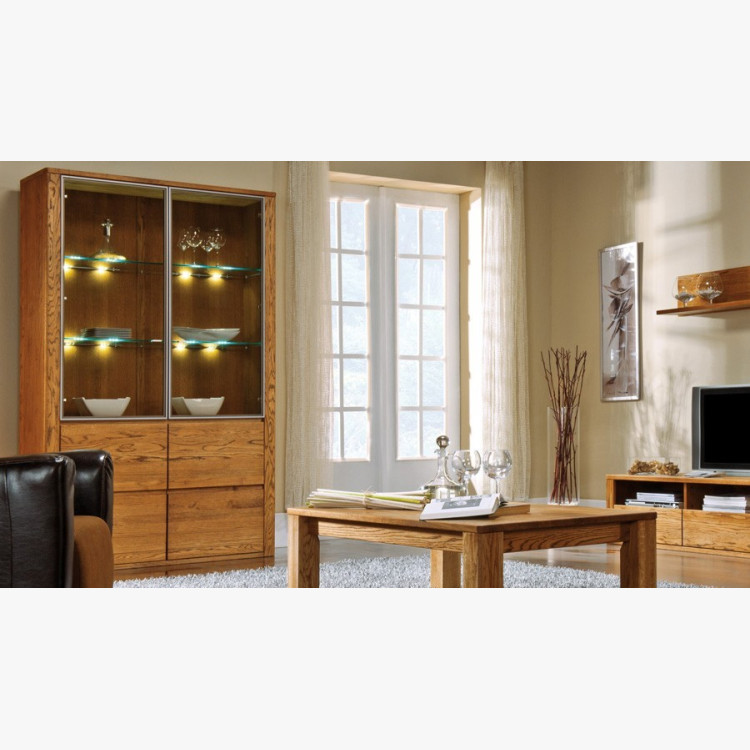 Dvou-dveřová vitrina z dubu, Nice 12 dub ořech