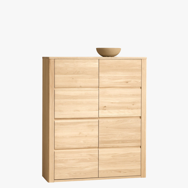 Moderní dubová vitrina, Nice 04 dub bianco