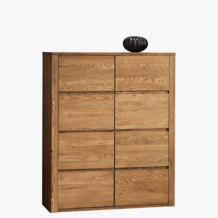 Moderní dubová vitrina, Nice 04 dub ořech