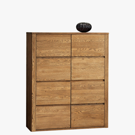 Moderní dubová vitrina, Nice 04 dub ořech