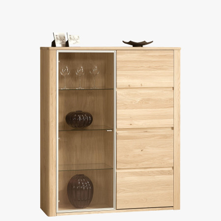 Moderní vitrina do obýváku, Nice 46 dub bianco