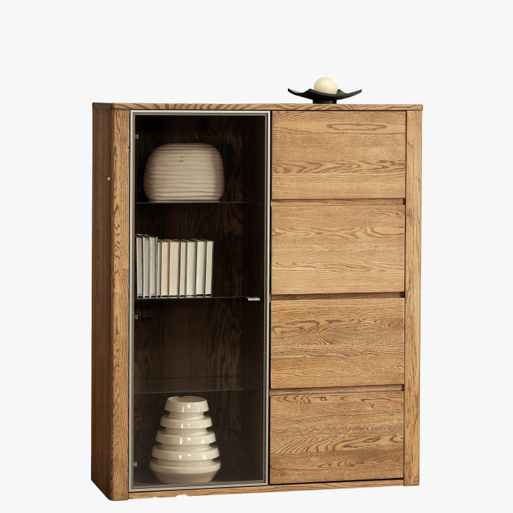 Moderní vitrina do obýváku, Nice 46 dub ořech