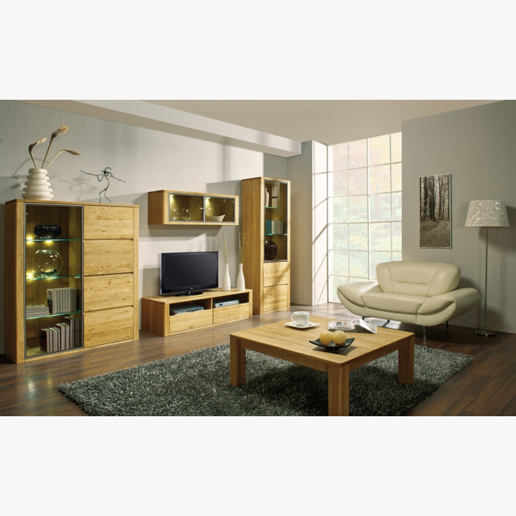 Moderní vitrina do obýváku, Nice 46 dub ořech