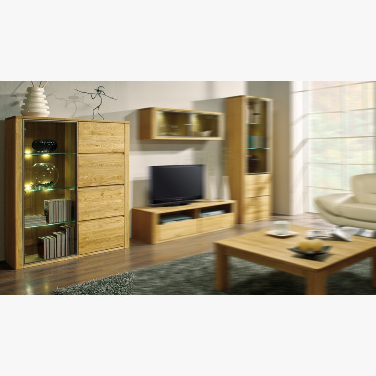 Moderní vitrina do obýváku, Nice 46 dub ořech
