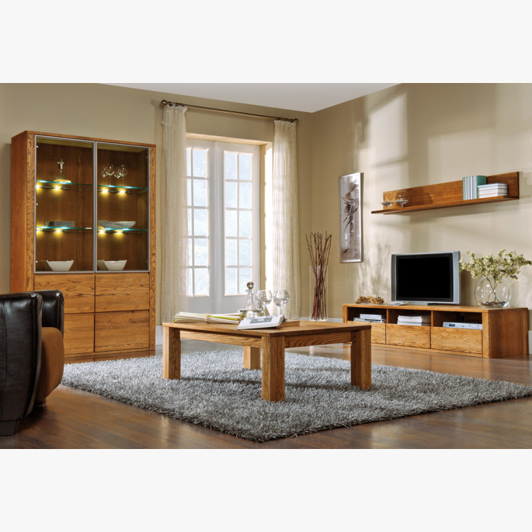 Moderní vitrina do obýváku, Nice 46 dub ořech