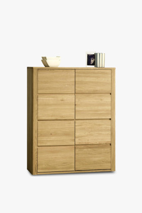 Moderní dubová vitrina, Nice 04 dub natural