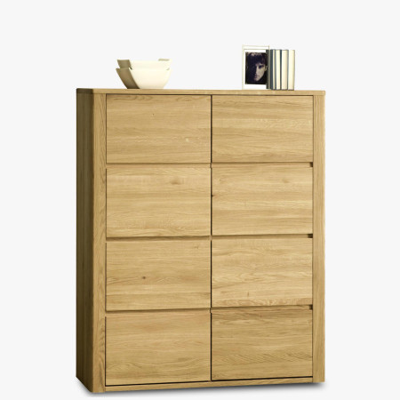 Moderní dubová vitrina, Nice 04 dub natural