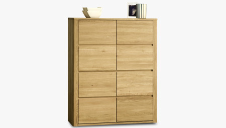 Moderní dubová vitrina, Nice 04 dub natural