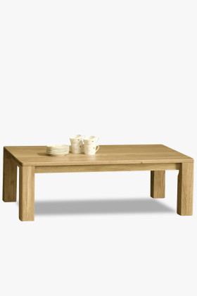 Moderner Konferenztisch aus massiver Eiche, rechteckig, 120x75 cm, naturfarben