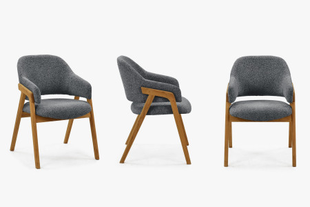 Dubova židle v tmavé barvě