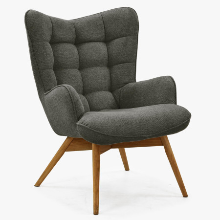 Křeslo do obývacího pokoje, zelená látka