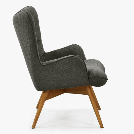 Křeslo do obývacího pokoje, zelená látka