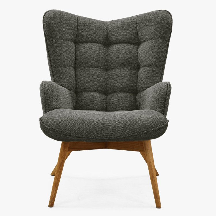 Křeslo do obývacího pokoje, zelená látka