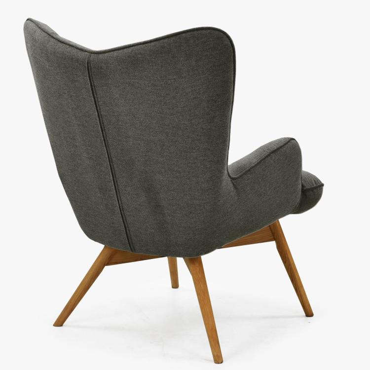 Křeslo do obývacího pokoje, zelená látka