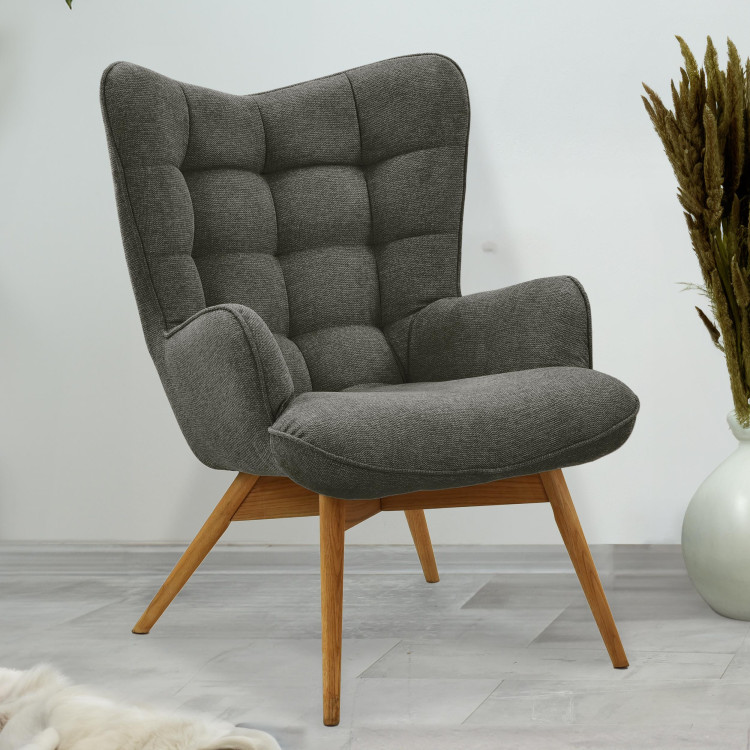 Křeslo do obývacího pokoje, zelená látka