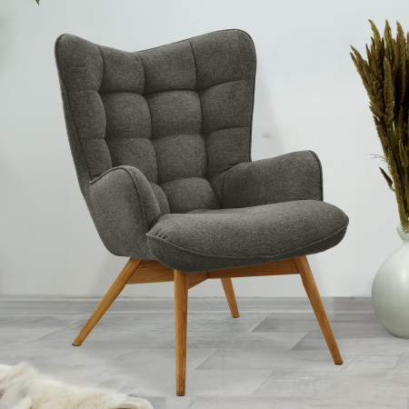 Křeslo do obývacího pokoje, zelená látka