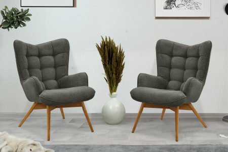 Křeslo do obývacího pokoje, zelená látka