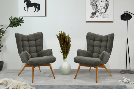 Křeslo do obývacího pokoje, zelená látka