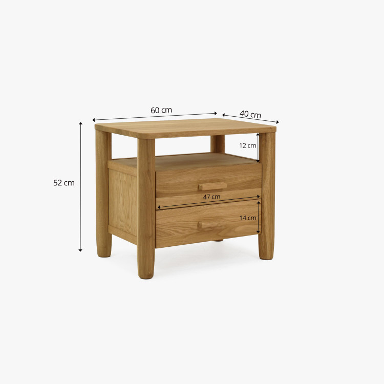 Dubový noční stolek z masivu dub