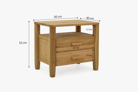Dubový noční stolek z masivu dub