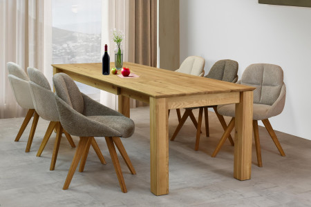 Dřevěný rozkládací stůl 180 x 90 cm, + 100 cm