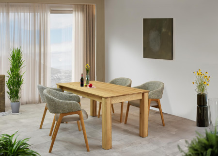 Dřevěný rozkládací stůl 180 x 90 cm, + 100 cm