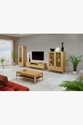 Dřevěná obývací stěna ze dřeva dub 2