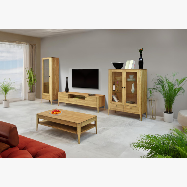 Dřevěná obývací stěna ze dřeva dub