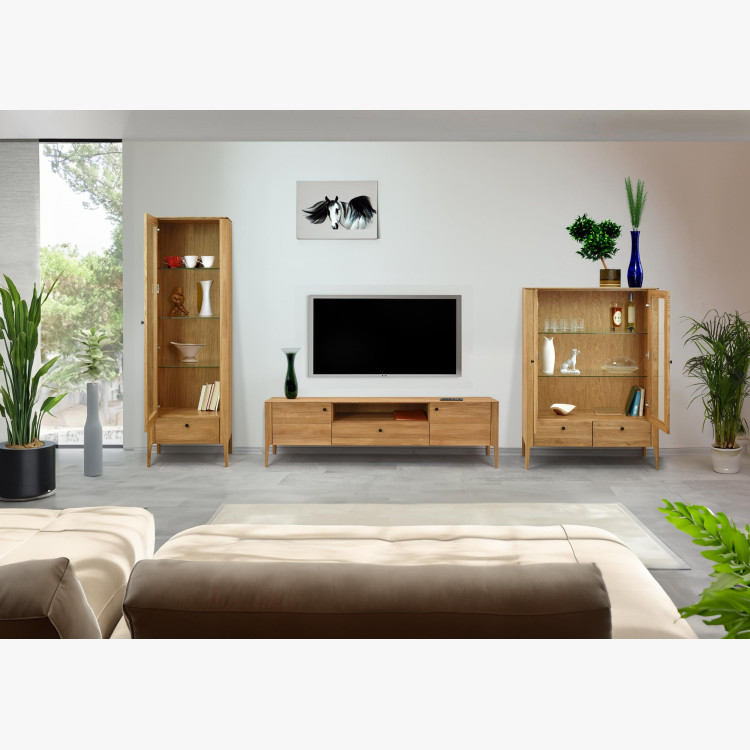 Dřevěná obývací stěna ze dřeva dub