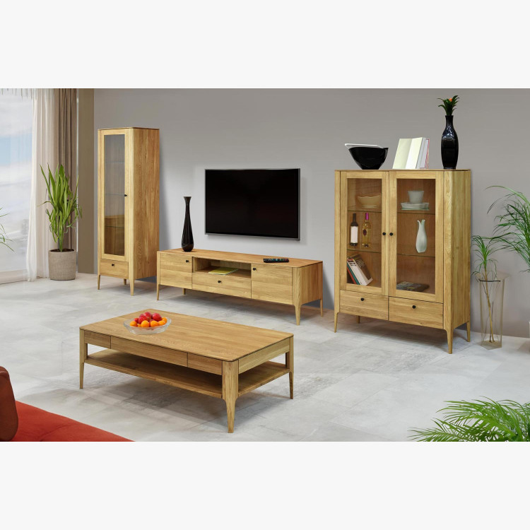 Dřevěná obývací stěna ze dřeva dub