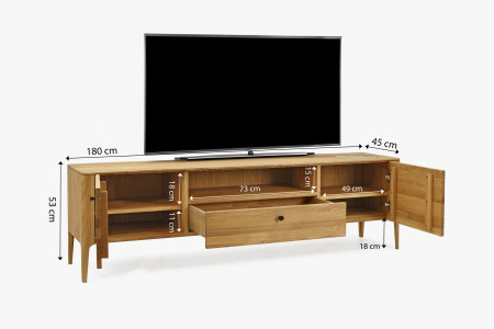 Dřevěná obývací stěna ze dřeva dub