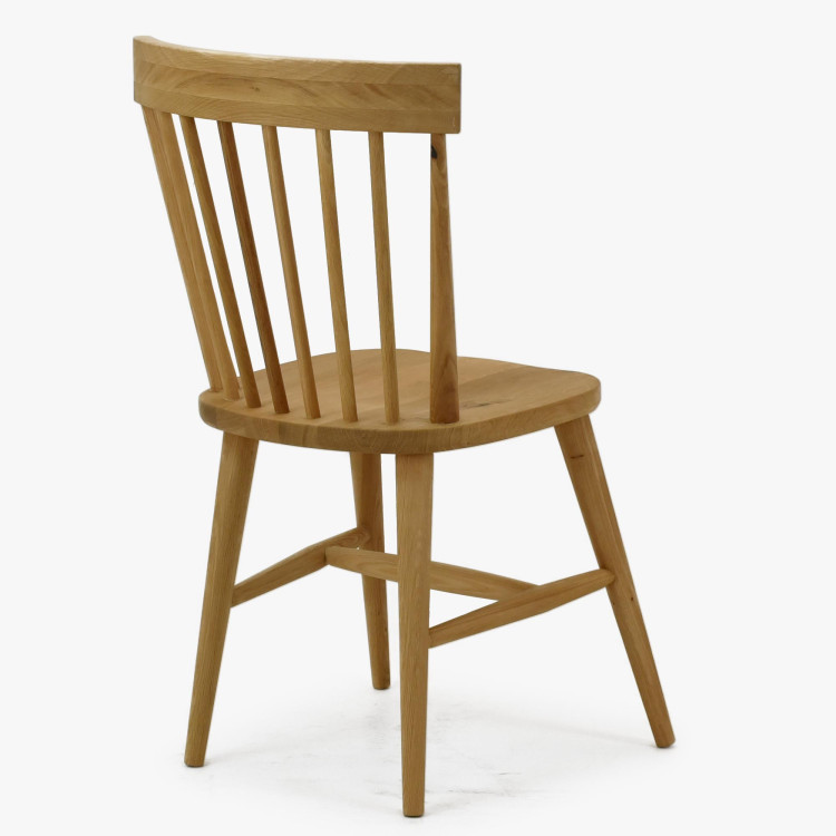 Dubová dřevěná retro židle