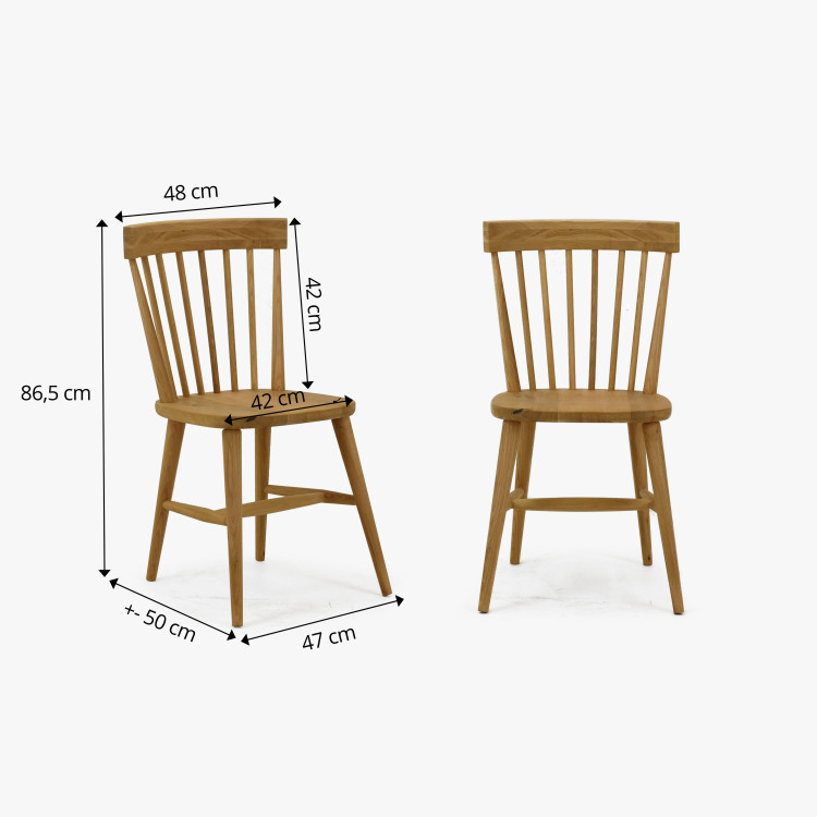 Dubová dřevěná retro židle