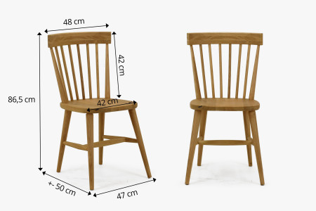 Dubová dřevěná retro židle