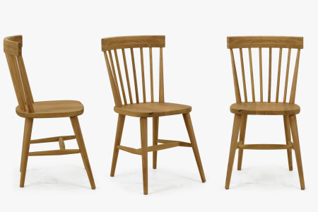 Dubová dřevěná retro židle