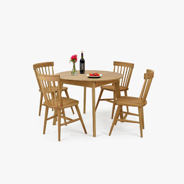 Dubová dřevěná retro židle