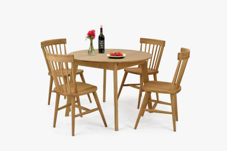 Dubová dřevěná retro židle