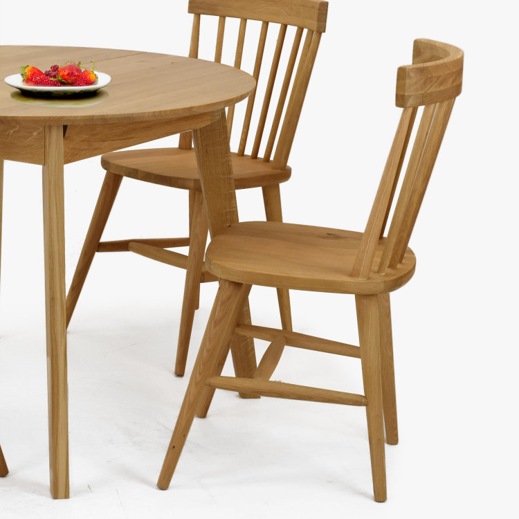 Dubová dřevěná retro židle